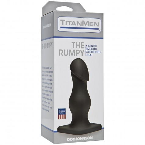 Чёрная анальная пробка TitanMen The Rumpy - 16,5 см.